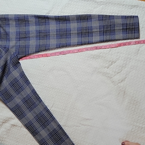 Reiss Josie taylored Trousers, Blue Plaid, Size 2 - Picture 13 of 13